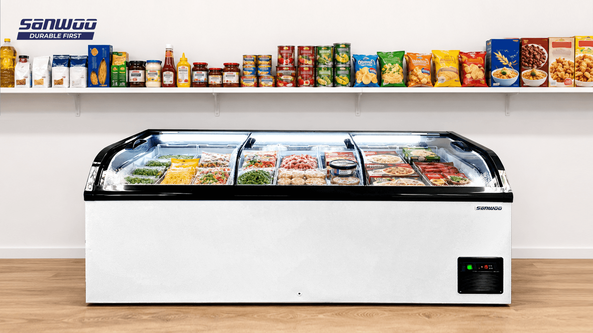 Sanwoo SNW-768F Chest Freezer 700 Liter untuk Penyimpanan Bisnis Skala Besar